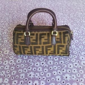 48hrs🔥🔥Closet Close Out Sale Fendi Mini Micro FF Tobacco Zucca Top Handle Bag
